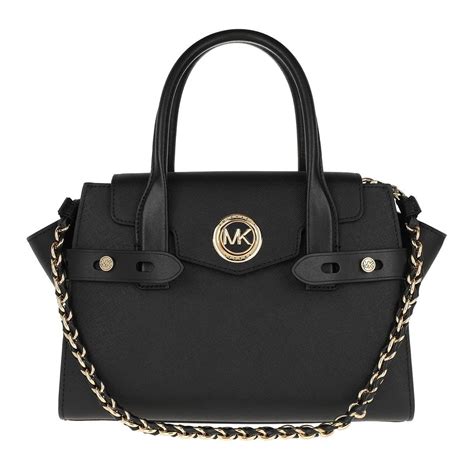 michael kors saffiano small satchel black